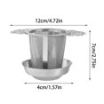 thumbnail image 5 of Tea Maker 304 Stainless Steel Loose Leaf Tea Filter with Lace Design for Herbal Green Black Tea Brewing, 5 of 5
