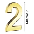 thumbnail image 1 of Address Numbers for Houses3 Inch Gold Modern House Numbers Mailbox Numbers 0-9 Self-Adhesive Street Door Home Address Metal Numbers for Outside Or Inside Signs Easy Install, 1 of 2