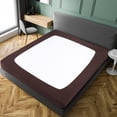 thumbnail image 2 of PiccoCasa Box Spring Cover Wrap Around 4 Sides, Smooth Stretchy Brown King, 2 of 7