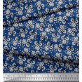 thumbnail image 2 of Soimoi Modal Satin Fabric Leaves & Floral Block Print Fabric by Yard 42 Inch Wide, 2 of 3