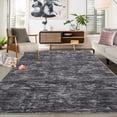 thumbnail image 1 of Garvee 6'x9' Modern Abstract Area Rugs Washable Rug, Non Slip Low Pile Stain-Resistant Rug Contemporary Neutral Carpet for Living Room Bedroom Home Decor, Dark Gray, 1 of 8