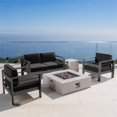 thumbnail image 2 of Noble House Cape Corail Ensemble de Conversation Extérieur en Aluminium 5 Pcs Gris, 2 of 16