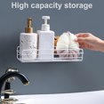 thumbnail image 4 of fastboy Bathroom Storage Rack Corner Organizer Toilet Kitchen Wall Hanging Iron Shelf without Drilling, Yellow, 4 of 7