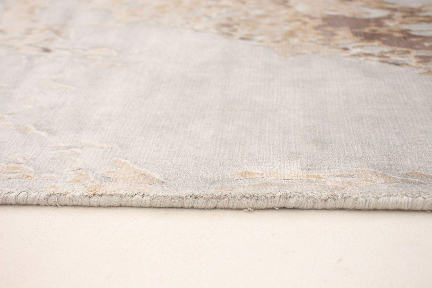 ECARPETGALLERY Tapis Métier Main pour Salon, Salle à Manger et Chambre à Coucher <br>Texturé Collection Galleria 5'3" x 7'6" en Gris