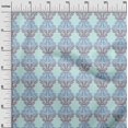 thumbnail image 3 of oneOone Polyester Spandex Sky Blue Fabric Asian Traditional Block Sewing Material Print Fabric By The Yard 56 Inch Wide, 3 of 4