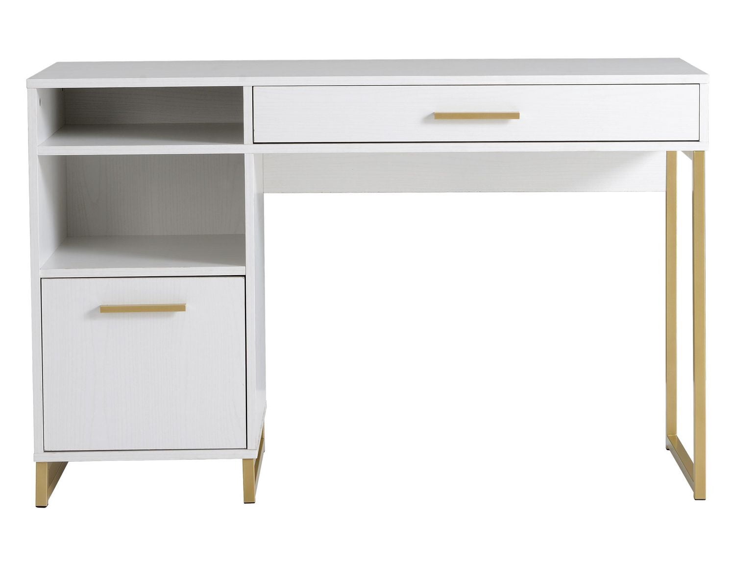 Mainstays Bureau d’écriture en bois et métal avec 1 tiroir et 1 porte pour adulte adolescent, 29,92 po.