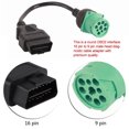 thumbnail image 4 of 9 Pin Male Head to 16 Pin OBD2 Truck Diagnostic Scanner Cable Adapter for Cummins Diesel Engine, 4 of 12