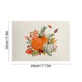 thumbnail image 2 of Fasiaou Fall Placemats, 12 x 18 Inch, Printed Thanksgiving Maple Leaf Linen Table Mats, Seasonal Autumn Holiday Table Decorations for Kitchen, Dining, Party Decor, 2 of 5