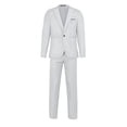 thumbnail image 3 of TIMIFIS White Mens Suits 2 Piece Slim Fit Casual One Button Solid Suits for Mens Business Wedding Party Jacket Blazer & Pants SetFall s, 3 of 5