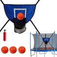 thumbnail image 2 of SIfdSeng Basketball Hoop for Trampoline Basketball Attachment Backyard Basketball Hoop Set for Kids with Air Pump and 4 Basketballs, 2 of 8
