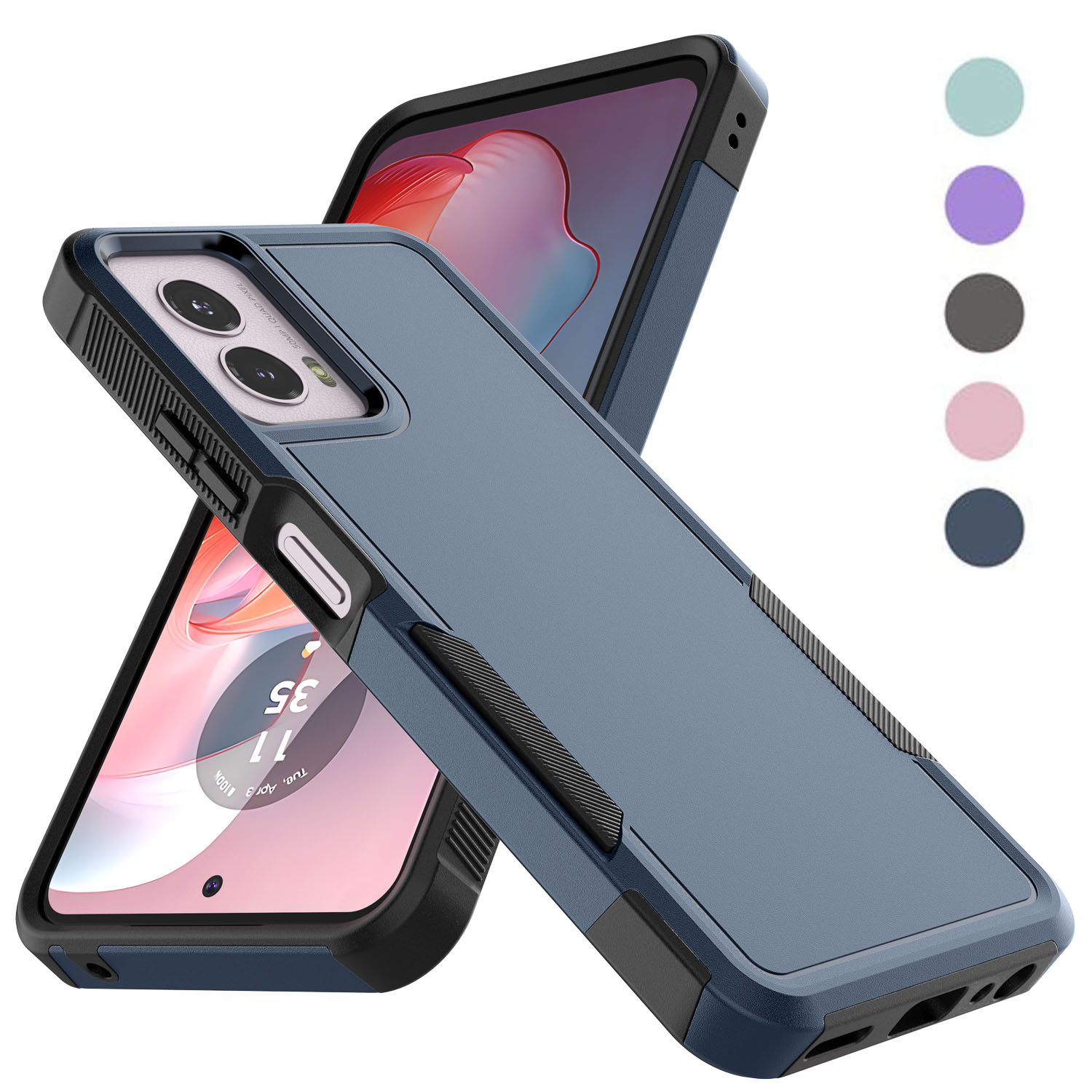 Taxfox Motorola Moto G Power 5G 2024 Cell Phone Case, Blue
