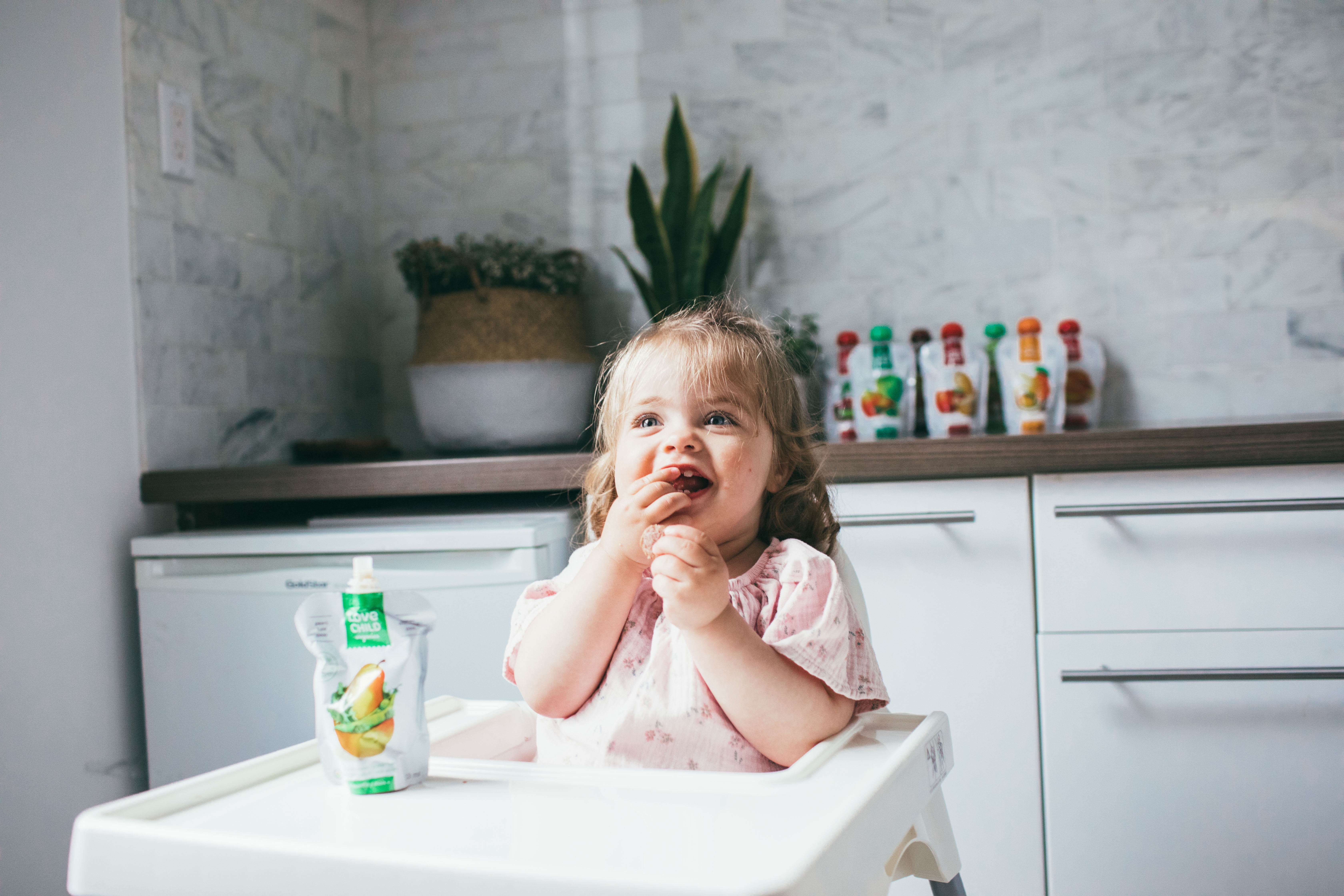 Purée poires, chou frisé + pois Superblends Love Child Organics, 128 ml, sachet