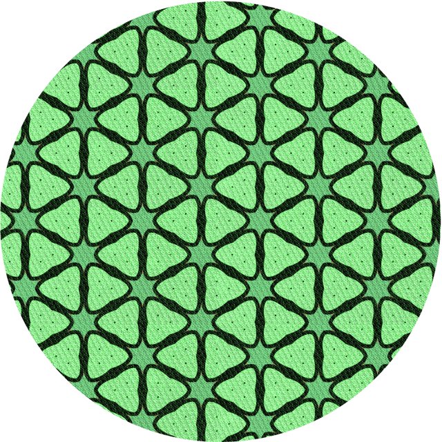 Ahgly Company Machine Washable Indoor Round Transitional Deep Emerald Green Area Rugs, 5' Round