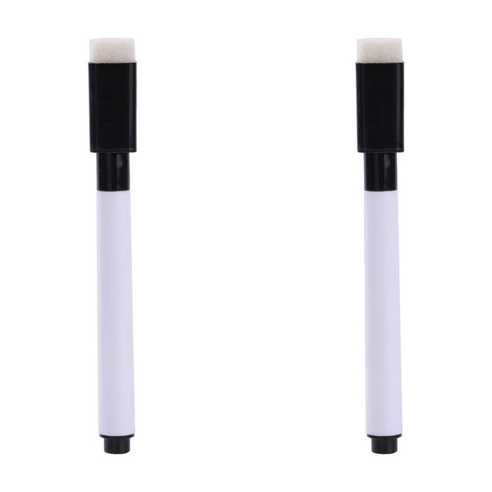 EASTIN 2 Pcs Marqueurs Effaçables à Sec Noirs Marqueurs Effaçables à Sec avec Effaceur Marqueur Effaçable à Sec Magnétique