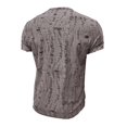thumbnail image 4 of Hiiyo T-Shirt à Manches Courtes Déchiré pour Hommes, Café, 4 of 4