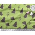 thumbnail image 3 of Soimoi Green Poly Georgette Fabric Stencil Tree Print Sewing Fabric Yard 52 Inch Wide, 3 of 3