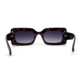 thumbnail image 2 of Womens Mod Thick Plastic Minimal Sunglasses Tortoise Smoke, 2 of 4