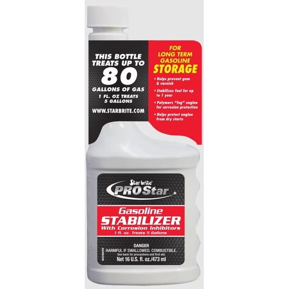 Star Brite Fuel Stabilizer 084316 Protects Gas And Engine Components During Storage; Gasoline; 16 Ounce Bottle; Single; With US Label