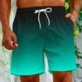 thumbnail image 4 of FAIWAD Mens Summer Gradient Shorts Casual Classic Short Pants Elastic Waist Drawstring Comfort Beach Shorts, 4 of 9