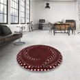 thumbnail image 4 of Ahgly Company Tapis d'Intérieur Lavable à la Machine, Carré, Transitionnel, Brun Chocolat, Tapis de Zone, 6 Pieds Carré, 4 of 7