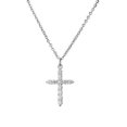 thumbnail image 1 of EcoNesxp Silver Small Medium Large Cross Necklace with Cross Pendant Jesus, 1 of 5