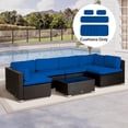 thumbnail image 2 of Outsunny Housse de Coussin de Remplacement pour Ensemble de Canapé en Rotin de Patio Extérieur 14 Pcs, 2 of 10