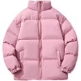 thumbnail image 1 of LinYooLi Women's Lightweight Puffer Jacket Long Sleeve Stand Collar Full-Zip Down Jacket for Winter, 1 of 3