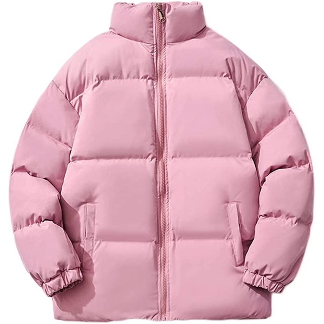 LinYooLi Women's Lightweight Puffer Jacket Long Sleeve Stand Collar Full-Zip Down Jacket for Winter