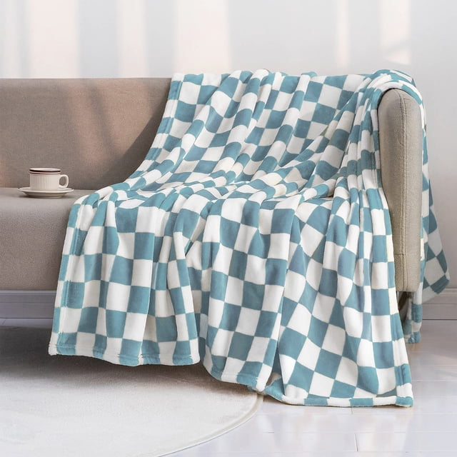 CREATITOY Couverture en Molleton à Carreaux 39.4x27.6 Po pour la Maison