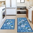 thumbnail image 4 of Retro Floral Pattern Floormat for Indoor Living Areas with Non- Water Absorbent Polyester Carpet for Home Décor and Everyday Use, 4 of 6
