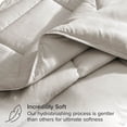 thumbnail image 2 of Bare Home Goose Down Alternative Comforter Set - 3 Piece Set - Queen, Stone - Modern Plaid/Pinstripe, 2 of 4
