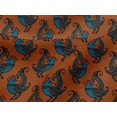 thumbnail image 4 of oneOone Viscose Jersey Orange Fabric Bird Block Craft Projects Decor Fabric Printed By The Yard 60 Inch Wide, 4 of 5