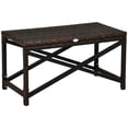 thumbnail image 1 of Outsunny End Table w/ Plastic Board Under the Table Top Side Table, Brown, 1 of 10