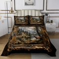 thumbnail image 1 of Erosebridal Elk Reindeer Coverlet Set King, Lake House Bedding Set, Rustic Farmhouse Decor 3pcs, 1 of 5