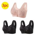 thumbnail image 3 of Bigersell Bras for Women Pack of 3 3pcs T-Shirt Bra Style R-79 Breathable Seamless Bras R-79-pinks, 3 of 5