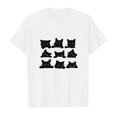 thumbnail image 4 of MIASHUI T-Shirts pour Filles à Col Rond à la Mode, Amples et Décontractés, à Manches Courtes, pour le Quotidien et les Activités, 4 of 4