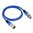 thumbnail image 1 of Tignapoo Câble de Microphone XLR 1 m Bleu DMX512, Connecteur de Canon de Haute Qualité pour Équipement Audio, Transmission de Signal Durable, Conception Plug-and-Play, Paquet d'Une Seule Unité, 1 of 7