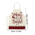 thumbnail image 2 of Oleegame 1PC Pretty Apron Christmas Kitchen Cooking Aprons Plaid Aprons Adjustable Buffalo Plaid Baking Apron, 2 of 7