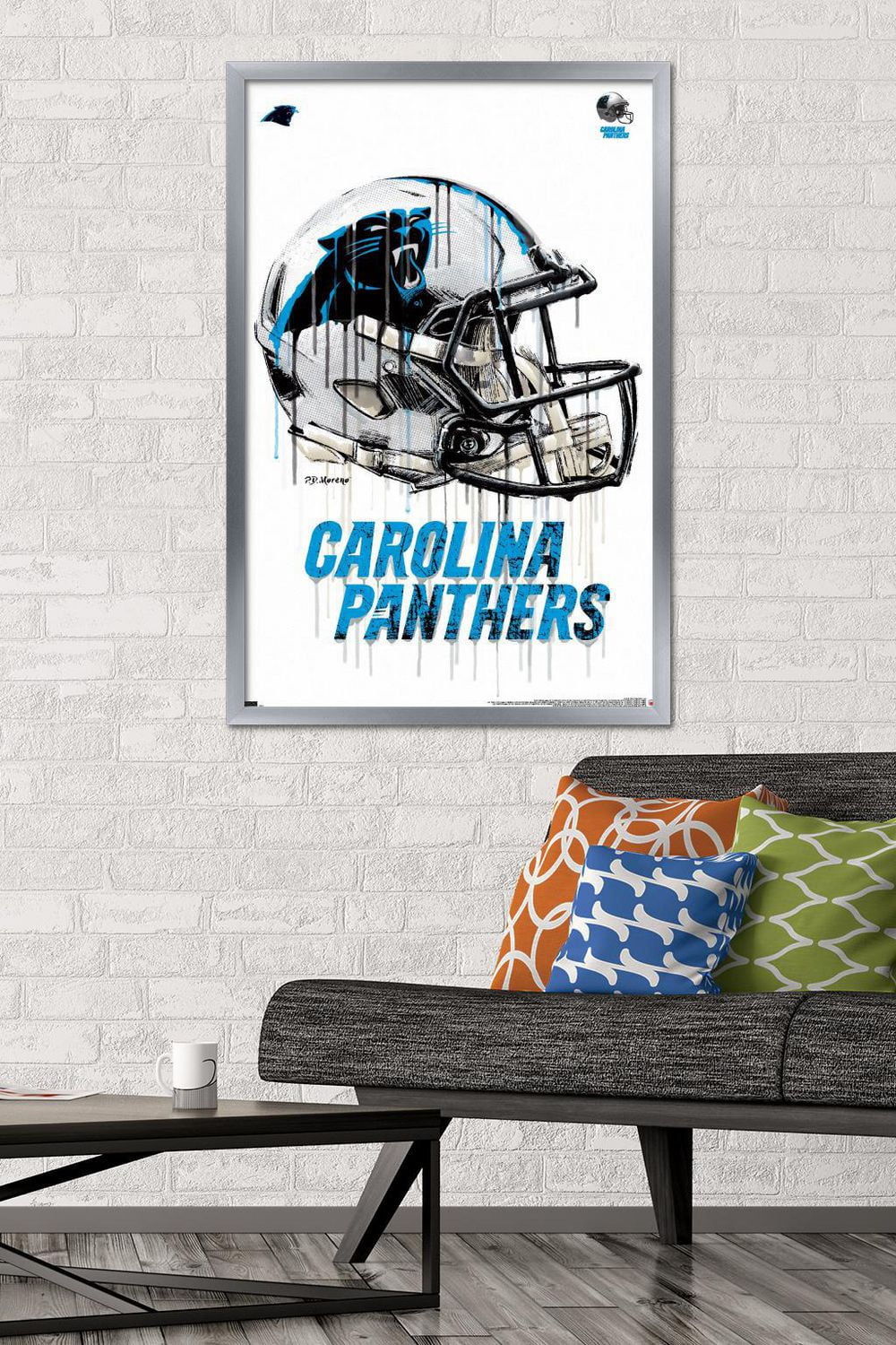 NFL Carolina Panthers - Drip Helmet 20 Wall Poster