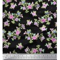 thumbnail image 1 of Soimoi Tissu en Coton Canard Feuilles, & Imprimés Floraux Roses au Mètre 56 Pouces de Large, 1 of 3