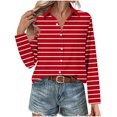 thumbnail image 4 of Wensltd Chemises Boutonnées pour Femmes Chic à Imprimé Floral Blouse à Manches Longues, 4 of 6
