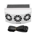thumbnail image 3 of Solar Powered Car Cooler, 3 Fans Car Exhaust Ventilation Fan Energy Saving Easy To Install Large Wide Angle   For Cars, 3 of 8