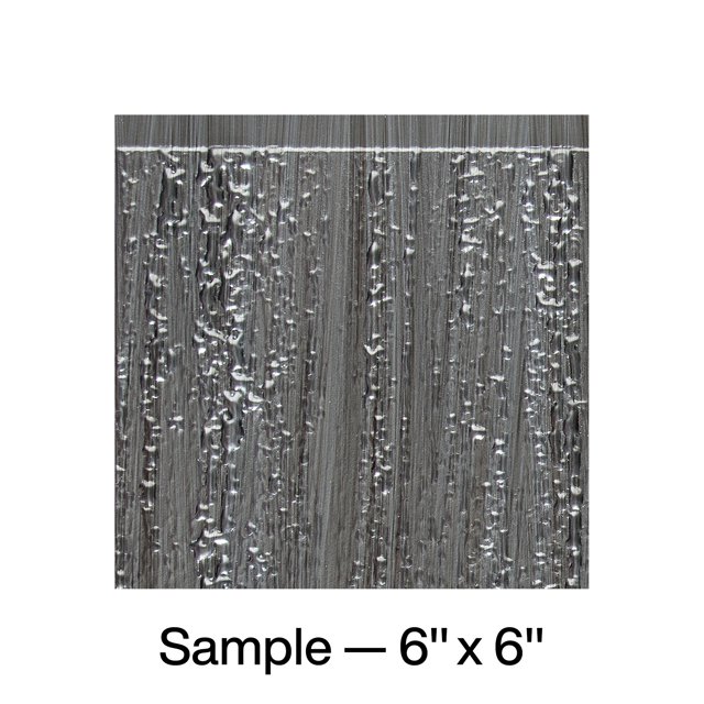 Fasade Rain Decorative Vinyl Backsplash Panel Brushed Steel 6x6 Inch Sample