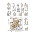 thumbnail image 3 of TopLLC 16 Pcs Christmas Tree Hanging Ornaments Set, Pre-Tied Shatterproof Plastic Assorted Baubles with Rope, Glitter Xmas Tree Decorative Pendants Christmas Decorations for Party Holiday Wedding, 3 of 6