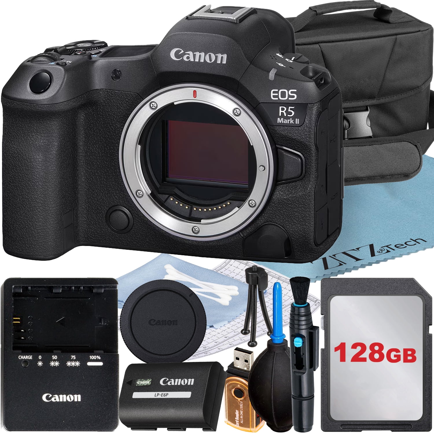Canon EOS R5 ボディ おまけ付 SDカード2枚付 Canon EOS R5 Mark II Mirrorless Camera (Body Only) with 128GB