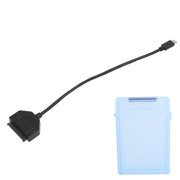 Type C  Adapter, 2.5in USB 3.0 Hard Drive Cable Stable 10Gbps Data Transfer with Protection Box for SSD for Windows98SE ME 2000 XP 7/8/10 for Laptop Red,White,Green,Blue,Gray