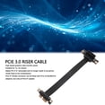 thumbnail image 4 of PCIe 3.0 X1 Riser Cable, 8Gbps High Speed, Dual 90 Degree Right Angle Extension Cable, for Sound Card, Capture Card,  Card,  Card, Data Card, Graphics Card, 4 of 7