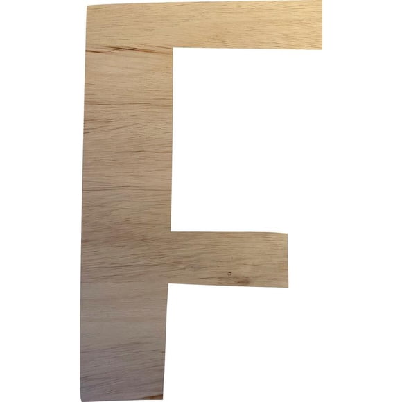 Wooden Letter (F) Unfinished Craft, 4'' Tall Alphabet Wood Letter DIY, Paintbale Icebold Font