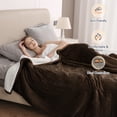 thumbnail image 4 of MARNUR Electric Heated Blanket Queen Size 84''x90'', Fast Heating with Dual Controllers, 10 Heating Levels, 10H Timers, Preheat Function - Brown, 4 of 12