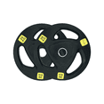 thumbnail image 5 of HAJEX Olympic Rubber Tri-Grip Plates Set 2 inch - 330LB Set - ( 11LB, 33LB, & 44LB), 5 of 5